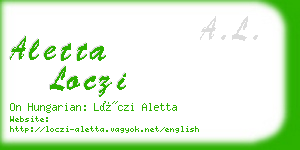 aletta loczi business card